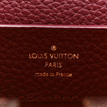 Louis Vuitton Taurillon Ostrich Mini Capucines Griotte Red Honey 6 of 9
