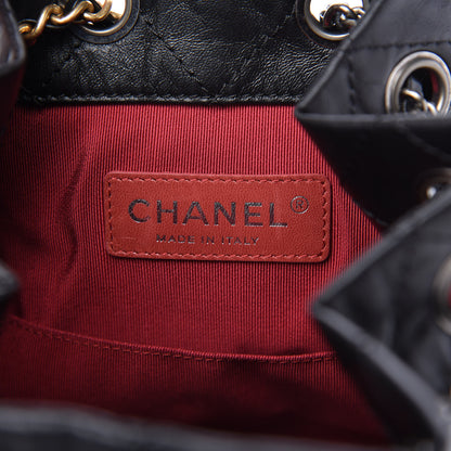 Chanel Aged Calfskin Quilted Small Gabrielle Backpack Black 8 of 10