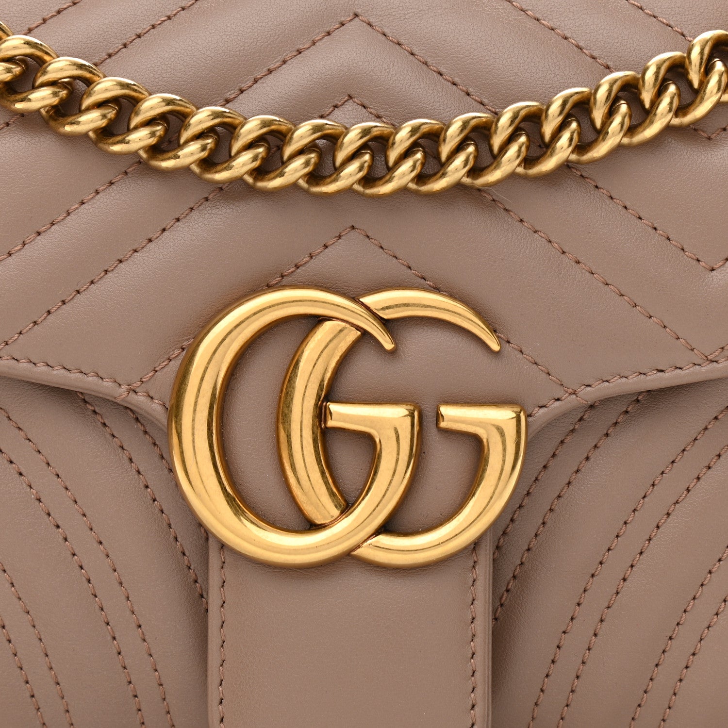Gucci Calfskin Matelasse Small GG Marmont Shoulder Bag Porcelain Rose 8 of 12