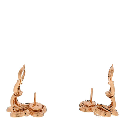 Van Cleef & Arpels 18K Rose Gold Diamond Mother of Pearl Small Cosmos Earrings 3 of 5