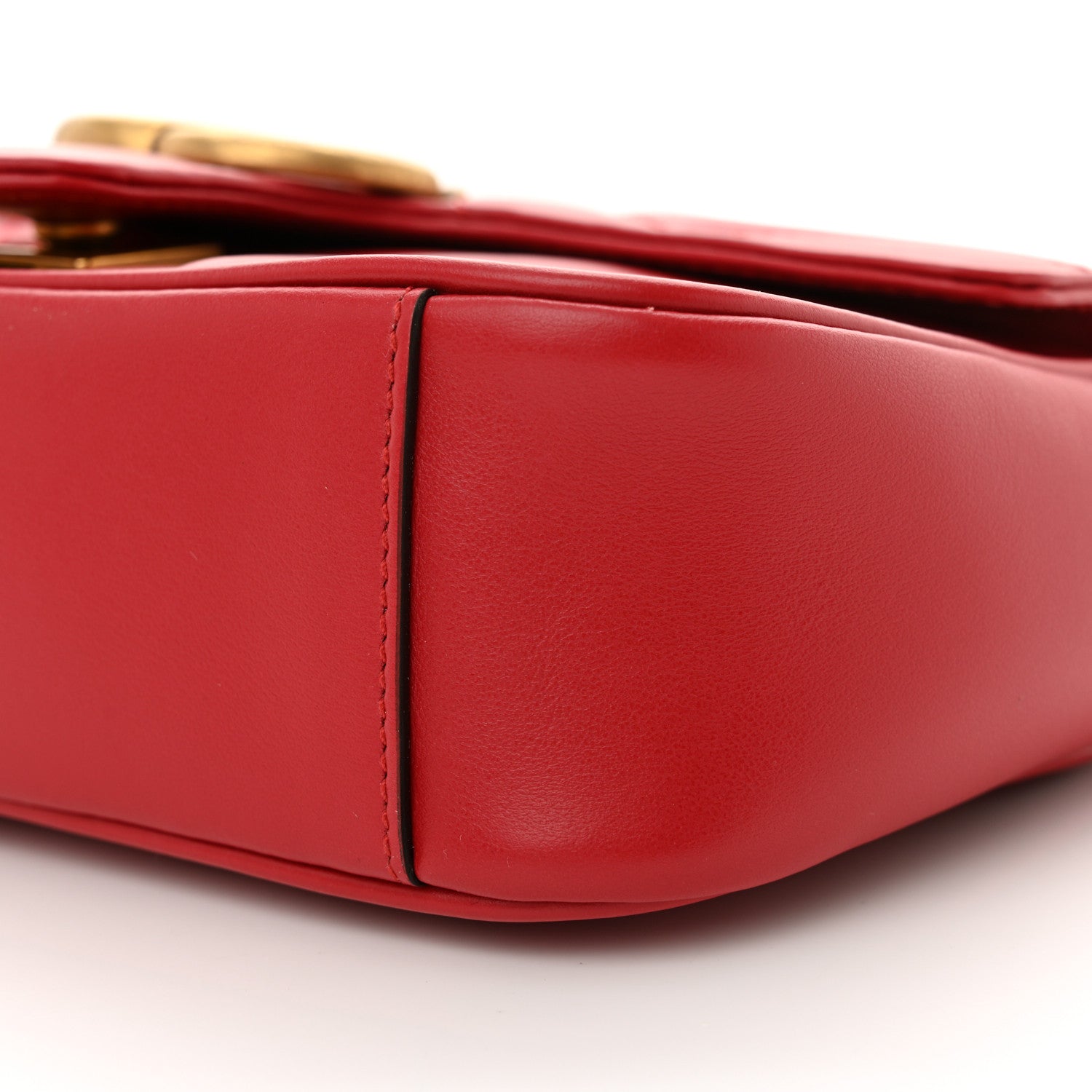 Gucci Calfskin Matelasse Mini GG Marmont Shoulder Bag Hibiscus Red 10 of 10