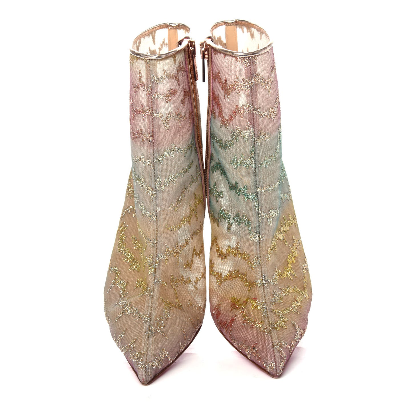 Rete Tulle Nancy Bootie 100 Ankle Boots 39.5 Multicolor Blush