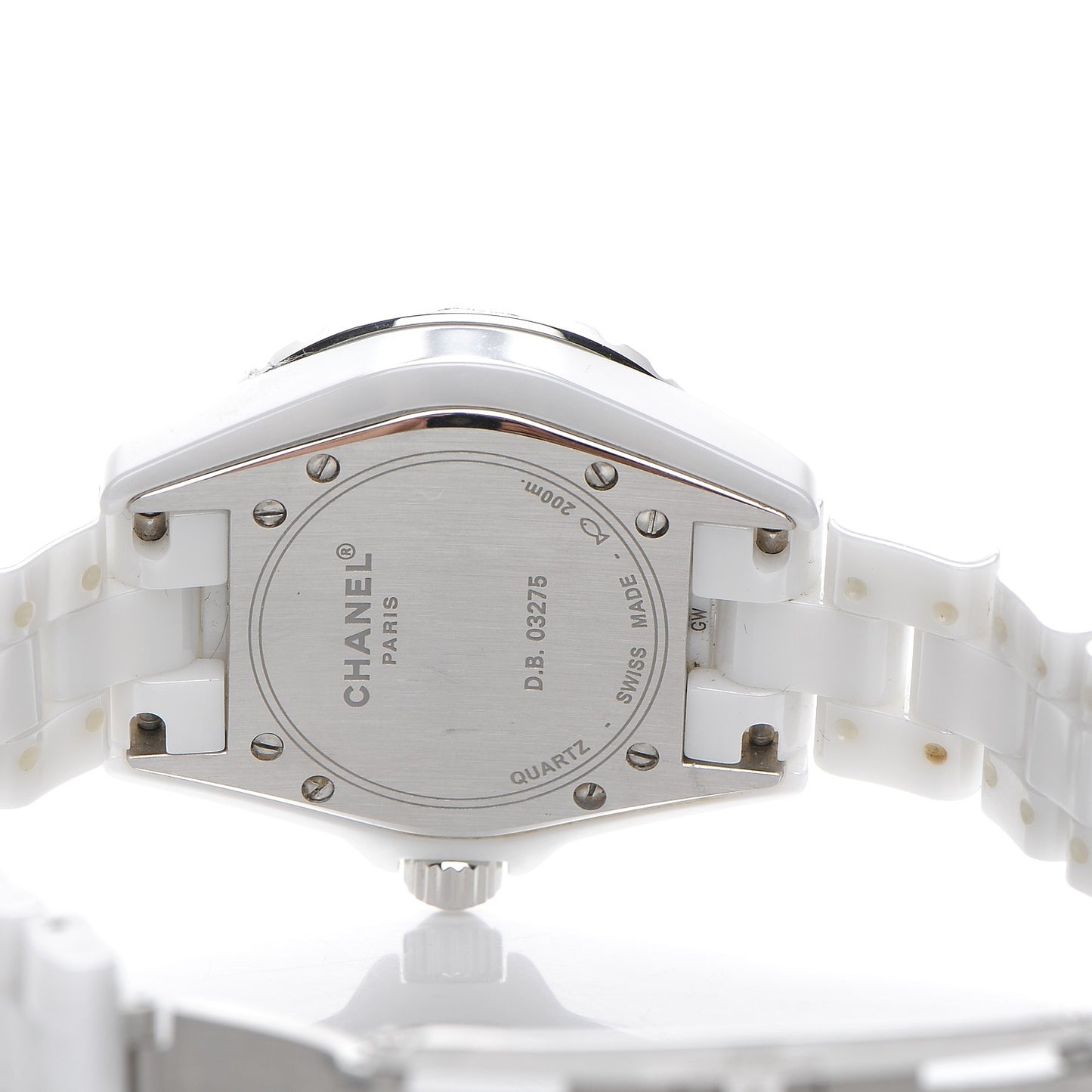 Stainless Steel Ceramic 33mm J12 Quartz Watch White