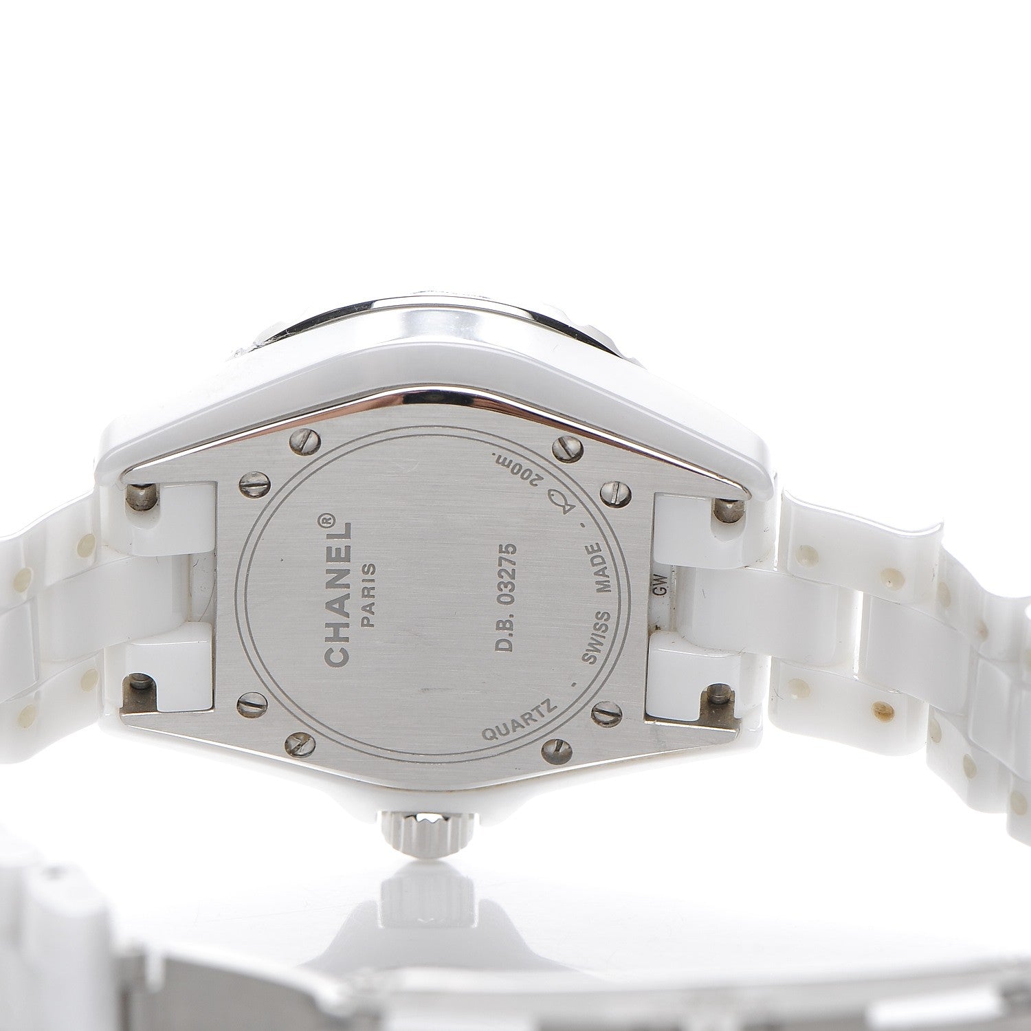 Chanel Stainless Steel Ceramic 33mm J12 Quartz Watch White 5 of 7