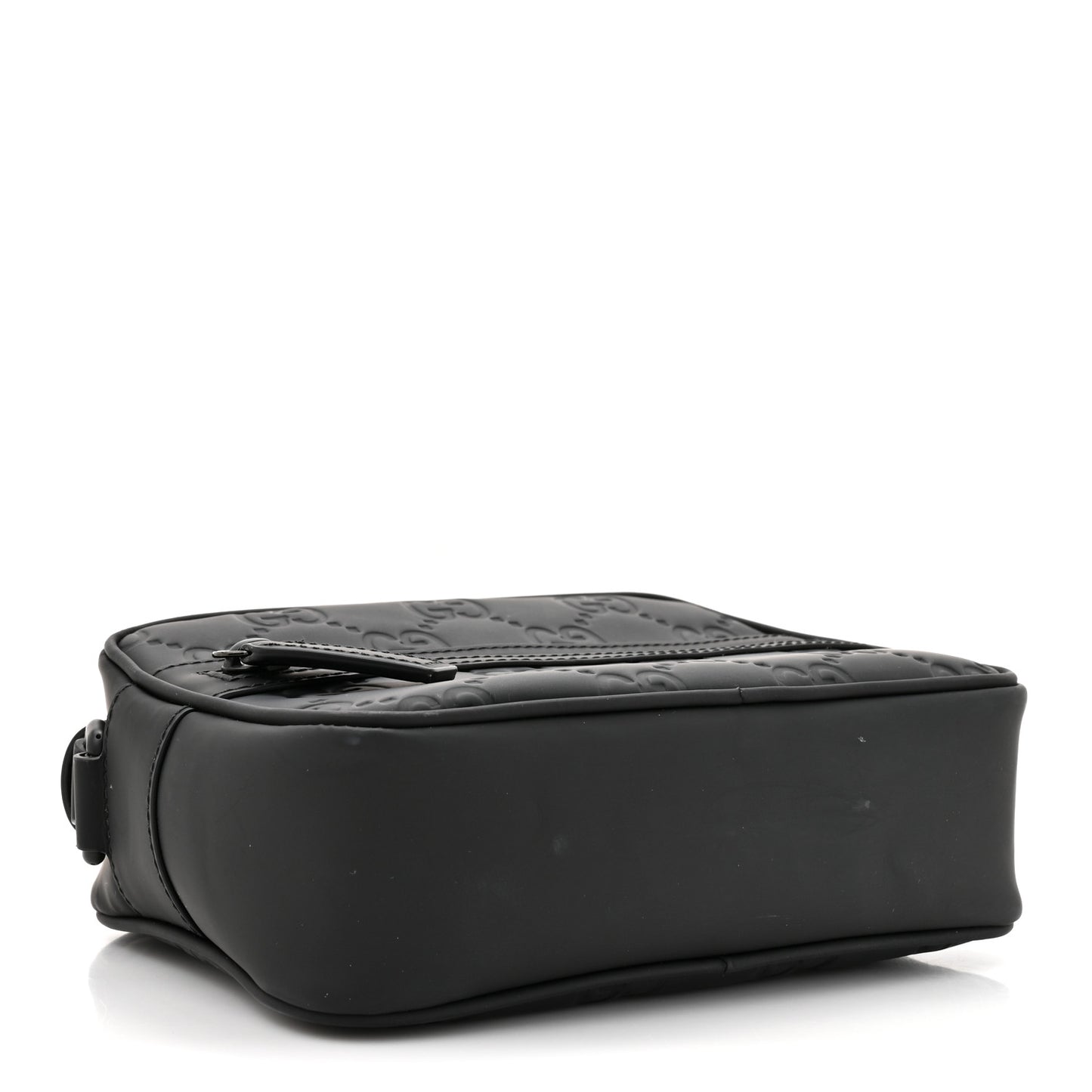 Rubber Effect Calfskin GG Mini Crossbody Bag Black