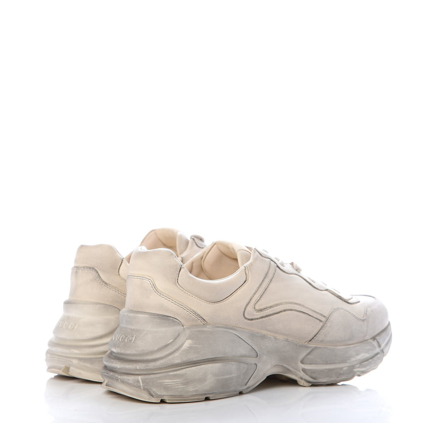 Soft Calfskin Mens Rhyton Sneakers 9.5 Ivory