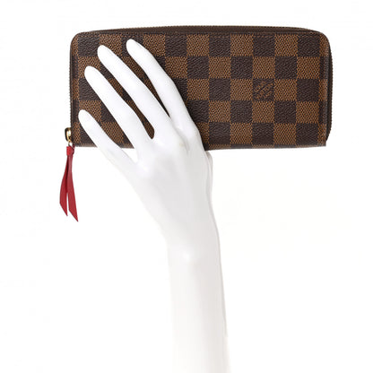 Louis Vuitton Damier Ebene Clemence Wallet Cherry 2 of 8