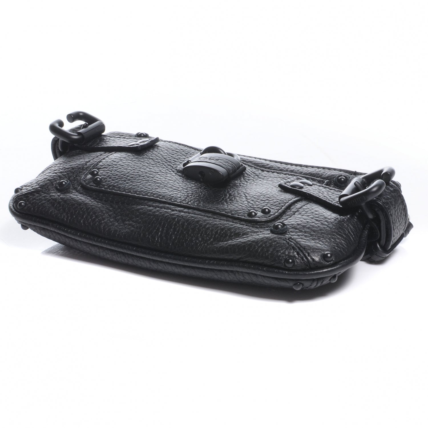 Chloe Leather Paddington Clutch Black 4 of 8