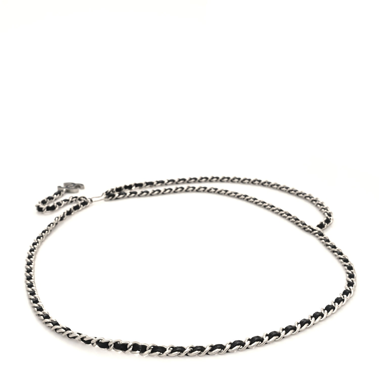 Chanel Lambskin Enamel CC Chain Belt Black Silver 2 of 4