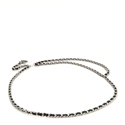Chanel Lambskin Enamel CC Chain Belt Black Silver 2 of 4