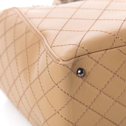 Chanel Calfskin Stitched Large Shopping Tote Beige 8 of 14
