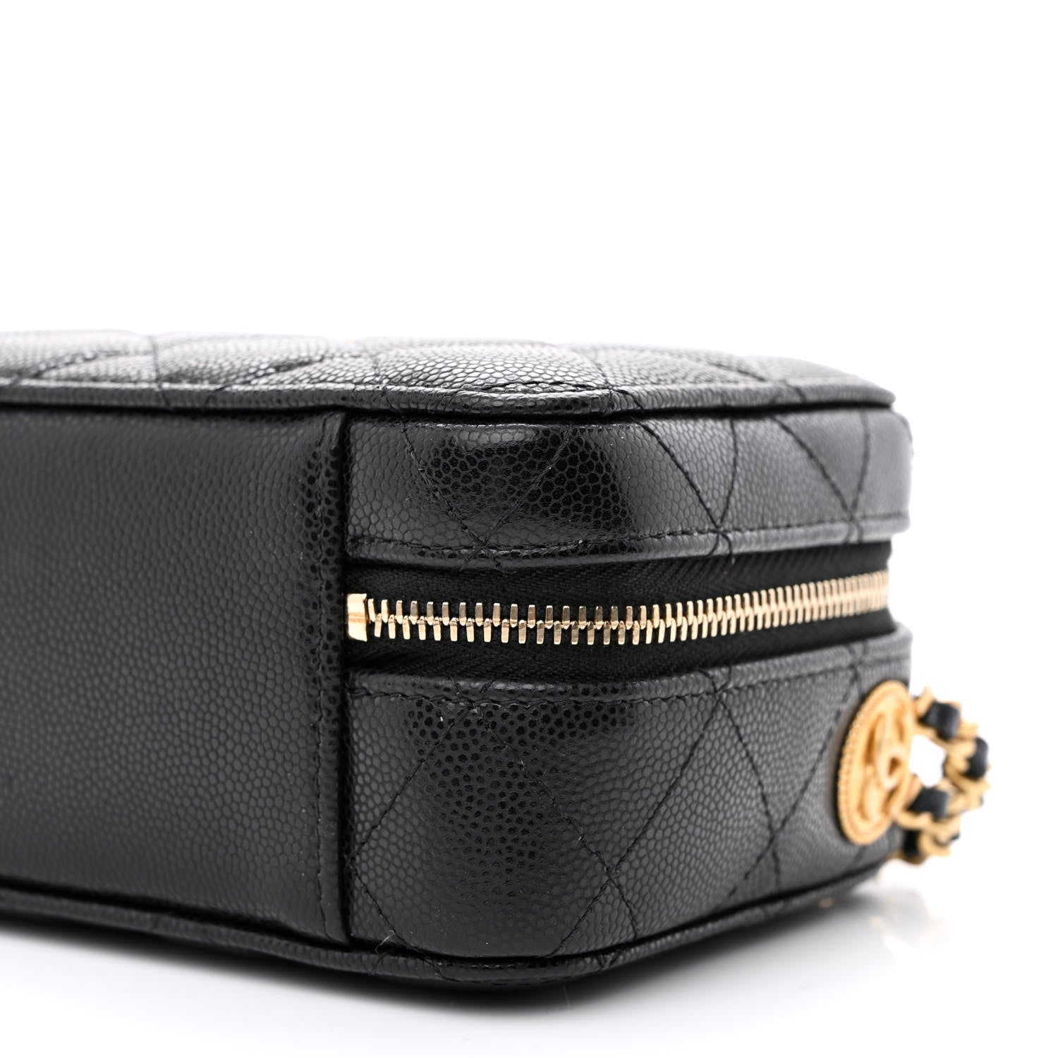 Chanel Caviar Quilted Twist Your Buttons Clutch With Chain Black 10 of 11