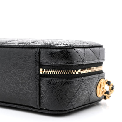 Chanel Caviar Quilted Twist Your Buttons Clutch With Chain Black 10 of 11