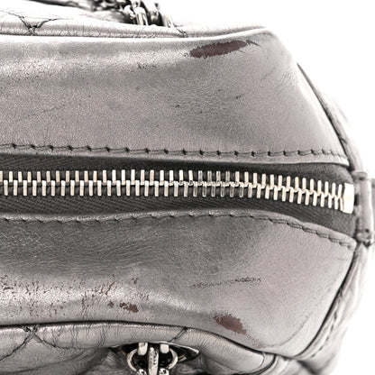Chanel Metallic Aged Calfskin Quilted Medium Reissue Camera Case Dark Silver 12 of 12