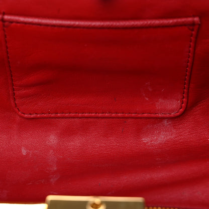 Prada Saffiano Lux East West Frame Clutch Fuoco 15 of 17