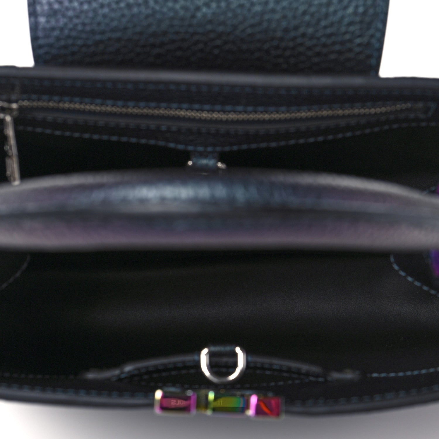 Louis Vuitton Taurillon Capucines BB Scarabeo Iridescent Black 5 of 8
