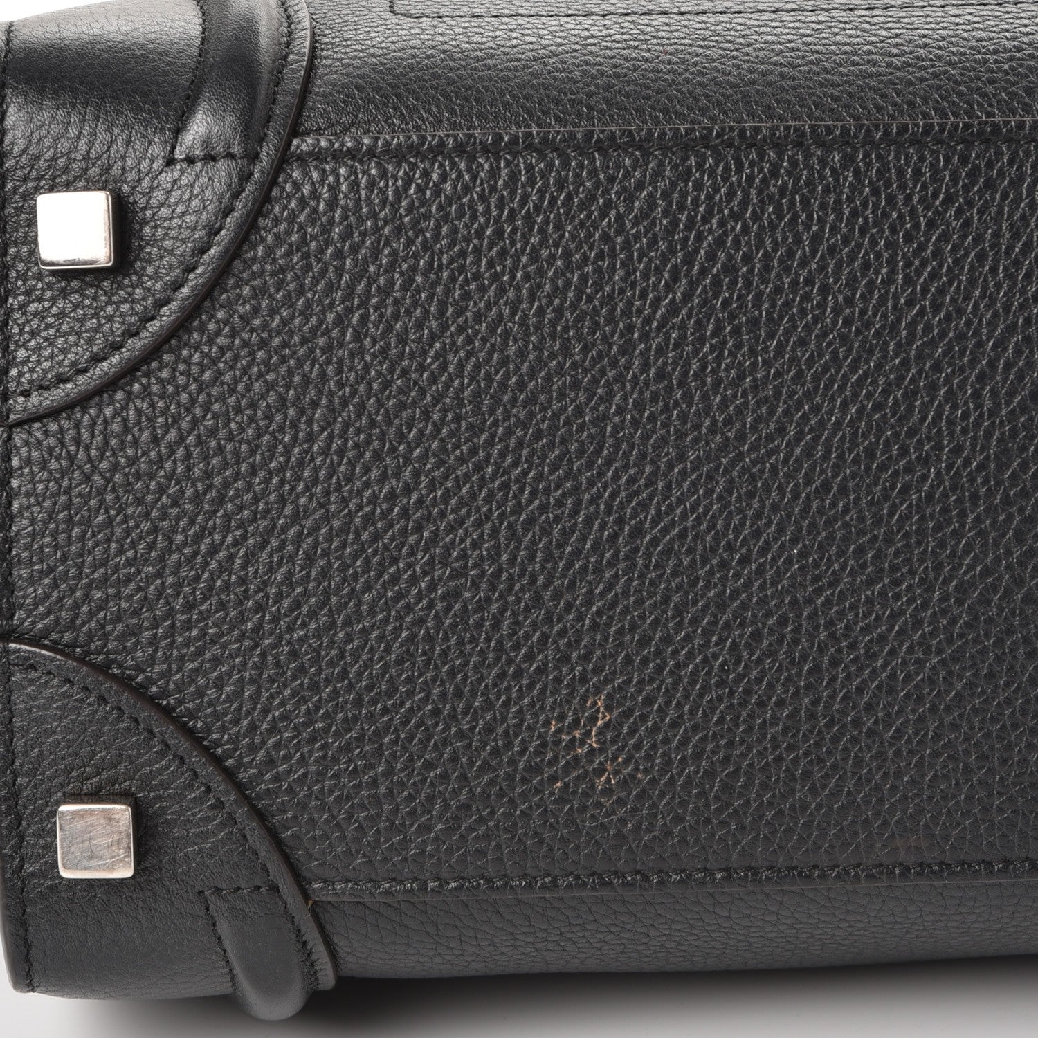 Celine Drummed Calfskin Micro Luggage Black 11 of 11