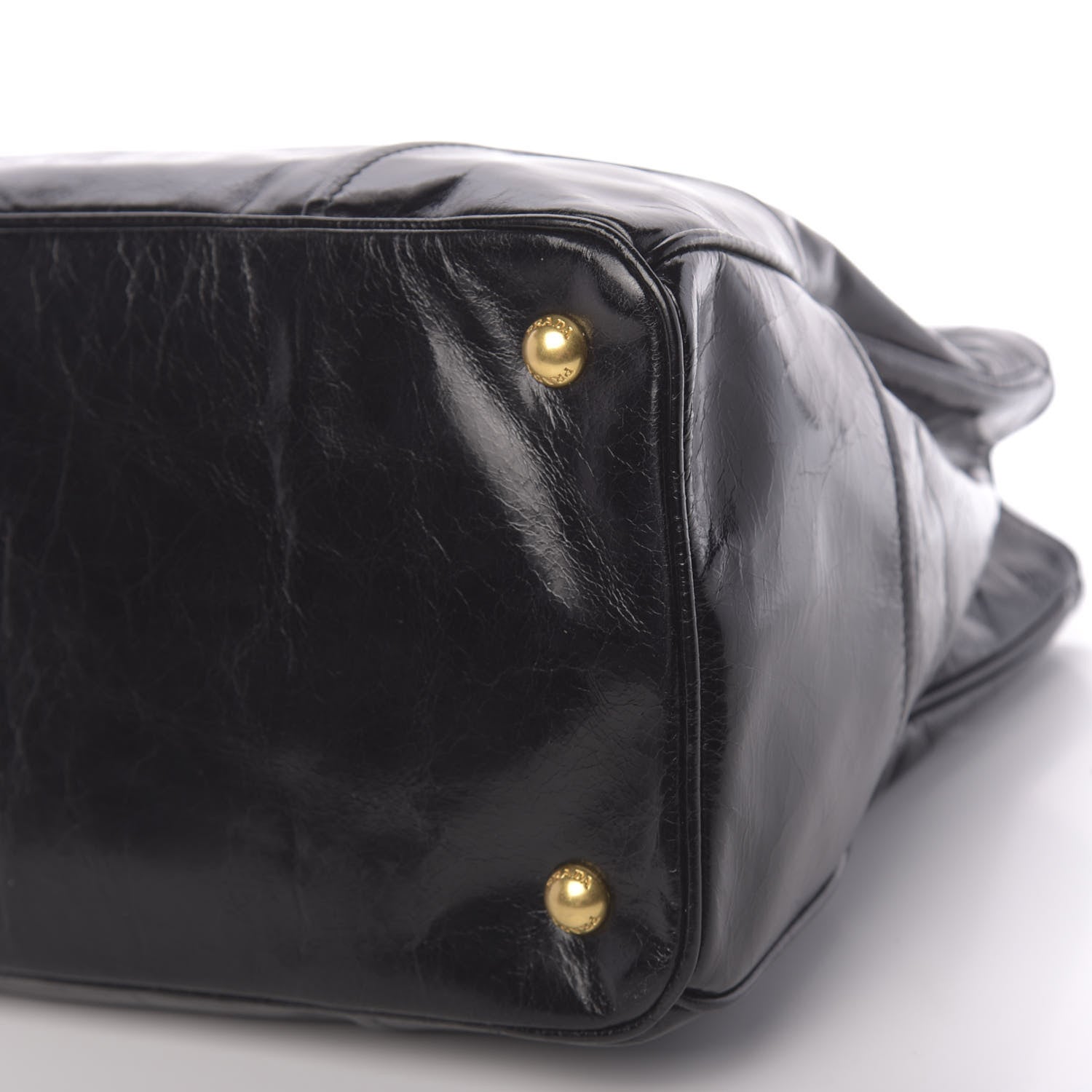 Prada Vitello Shine Tote Black 10 of 10