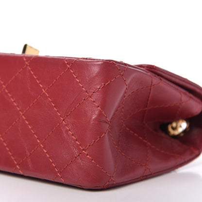 Chanel Aged Calfskin Quilted 2.55 Reissue Mini Flap Red 7 of 10