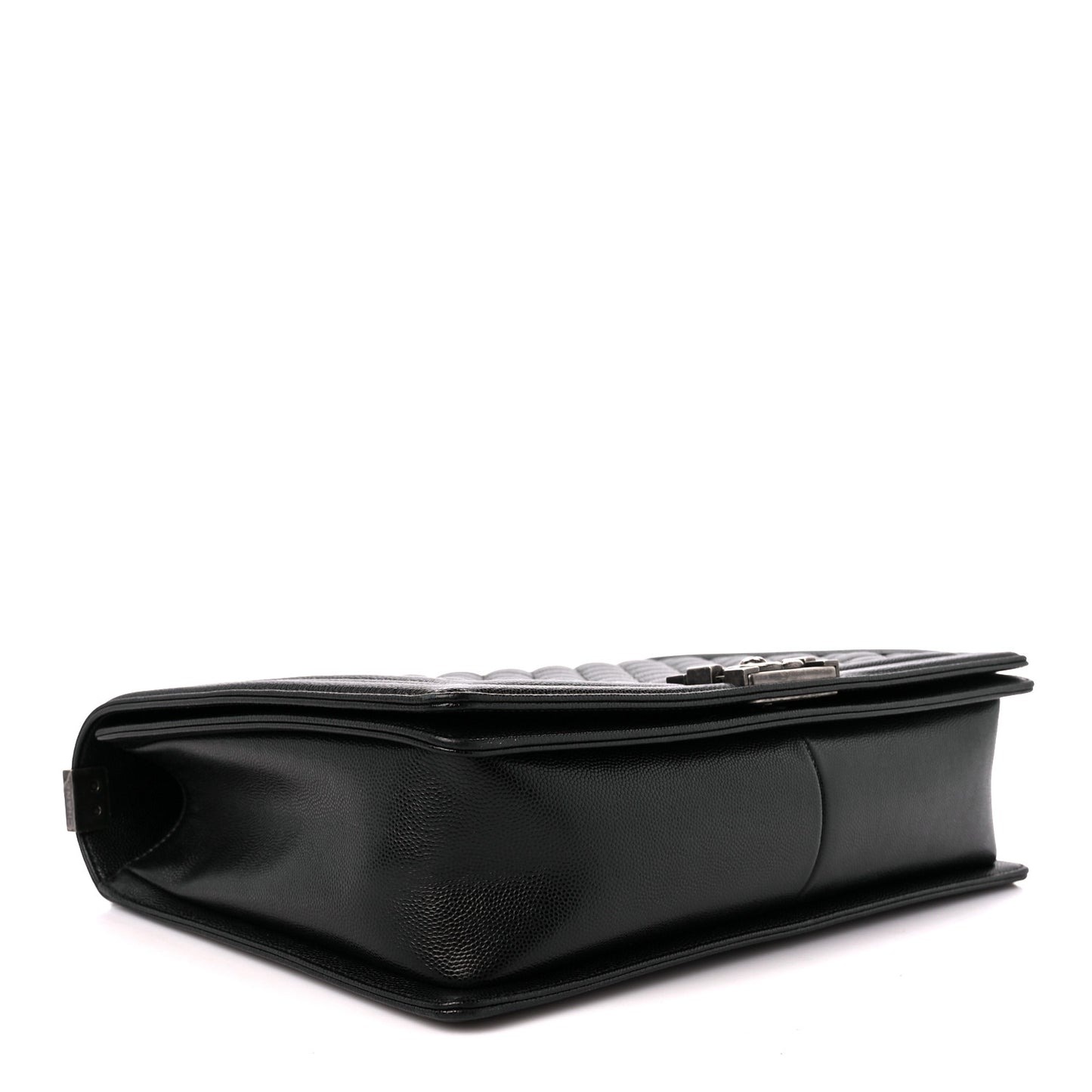 Caviar Quilted Large Boy Flap Black