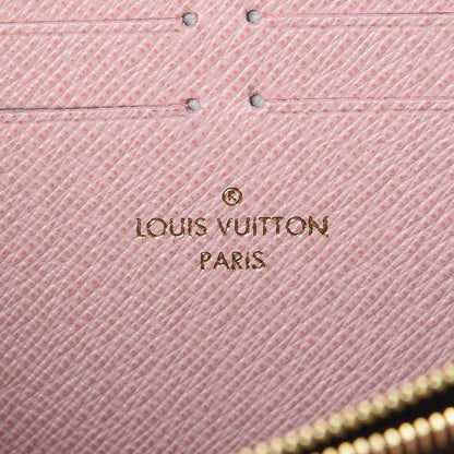 Louis Vuitton Damier Ebene Clemence Wallet Rose Ballerine 6 of 8