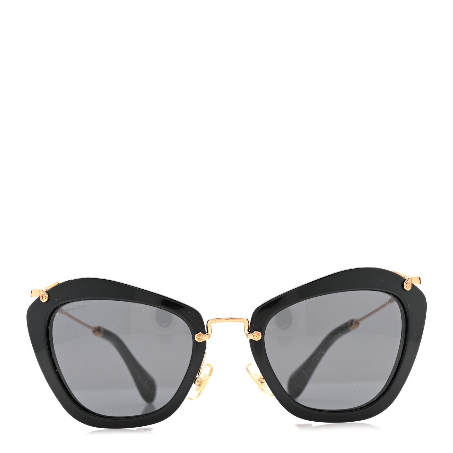 Acetate Metal Cat Eye Sunglasses SMU10N Black