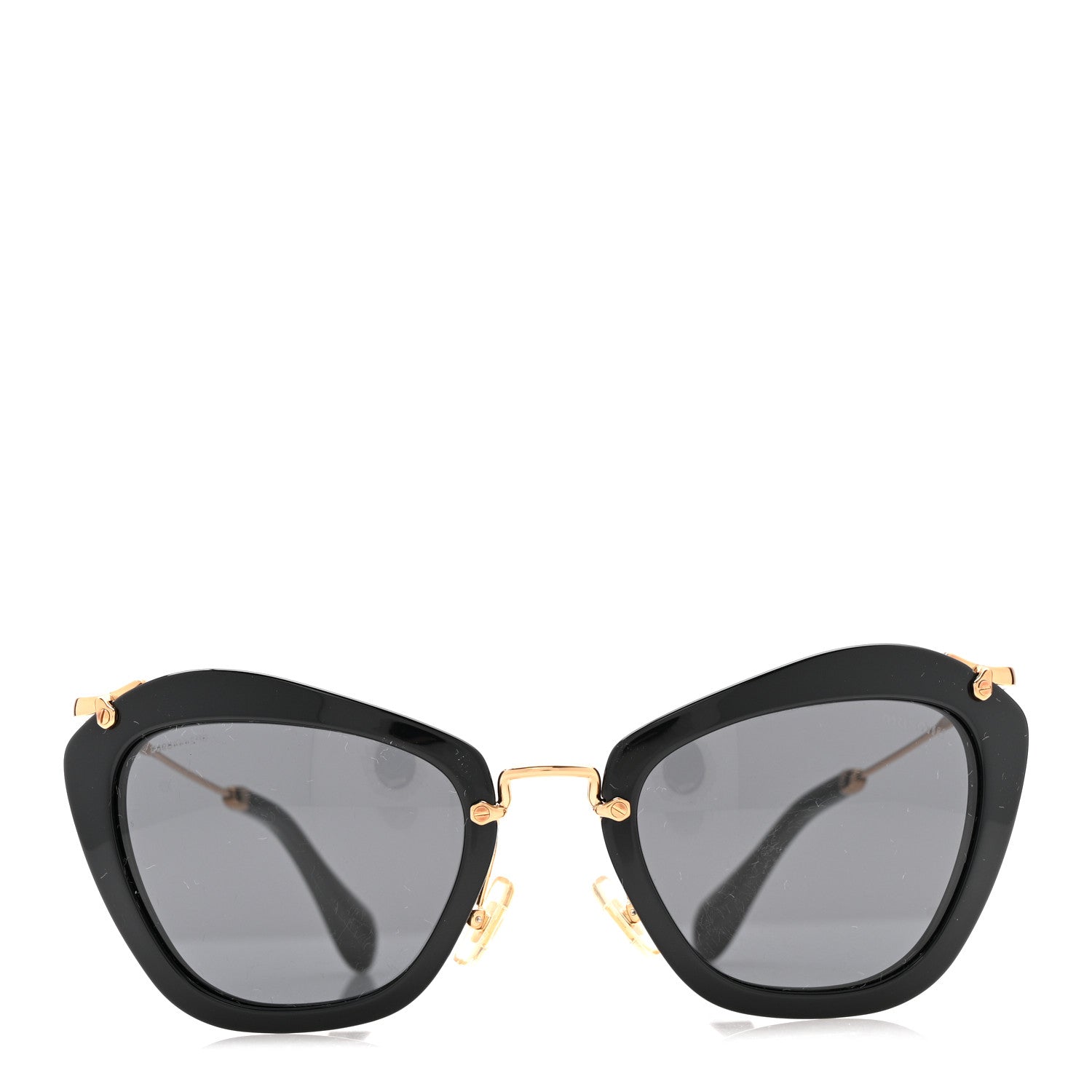 Miu Miu Acetate Metal Cat Eye Sunglasses SMU10N Black 2 of 10