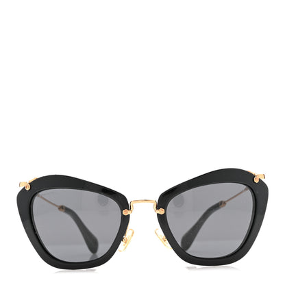Miu Miu Acetate Metal Cat Eye Sunglasses SMU10N Black 2 of 10