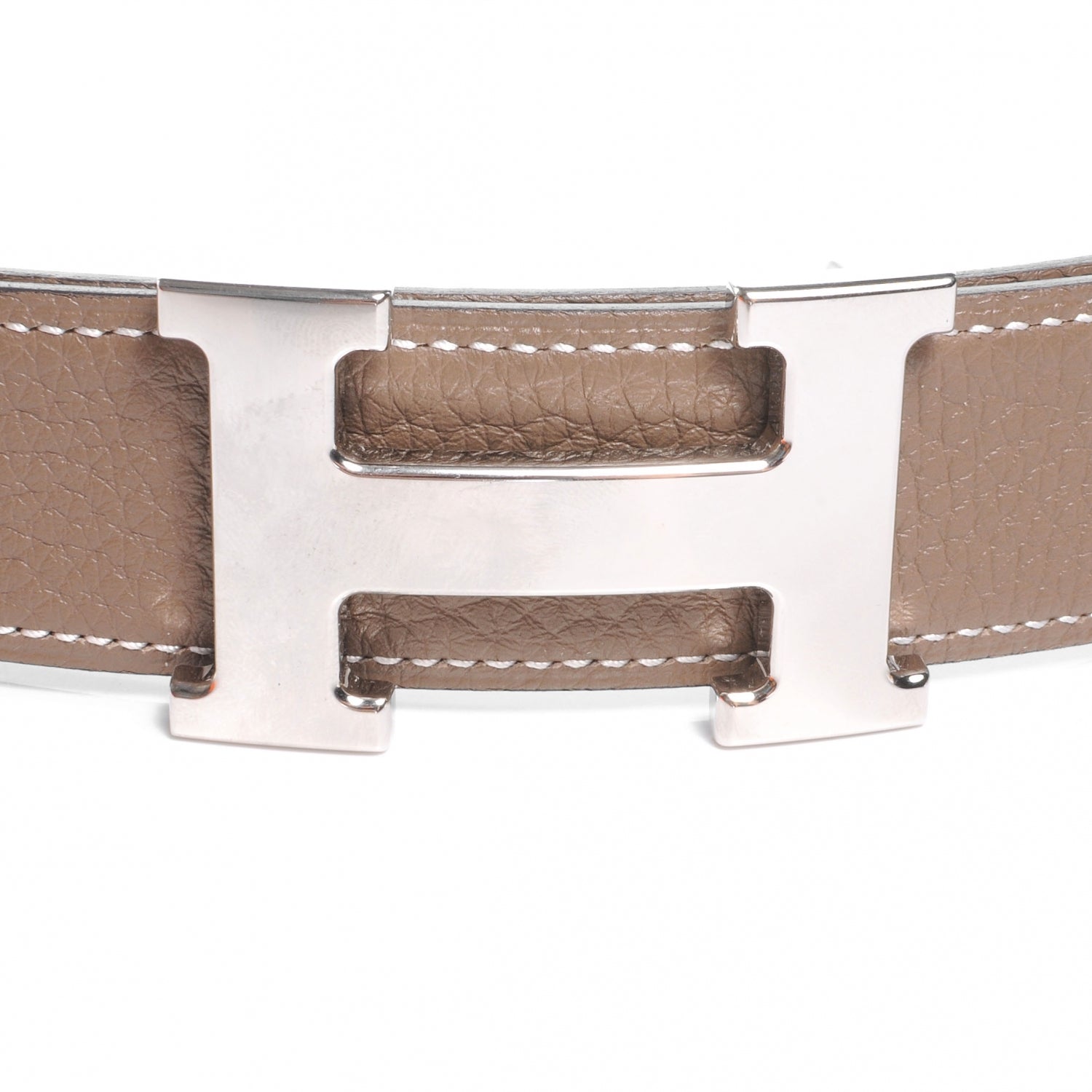 Hermes Togo Box Reversible Constance 32mm H Belt 105 Etoupe and Noir 3 of 5