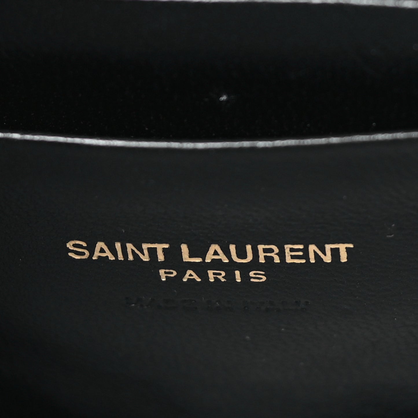 Patent Calfskin Crocodile Embossed Monogram Mini Lou Camera Bag Black