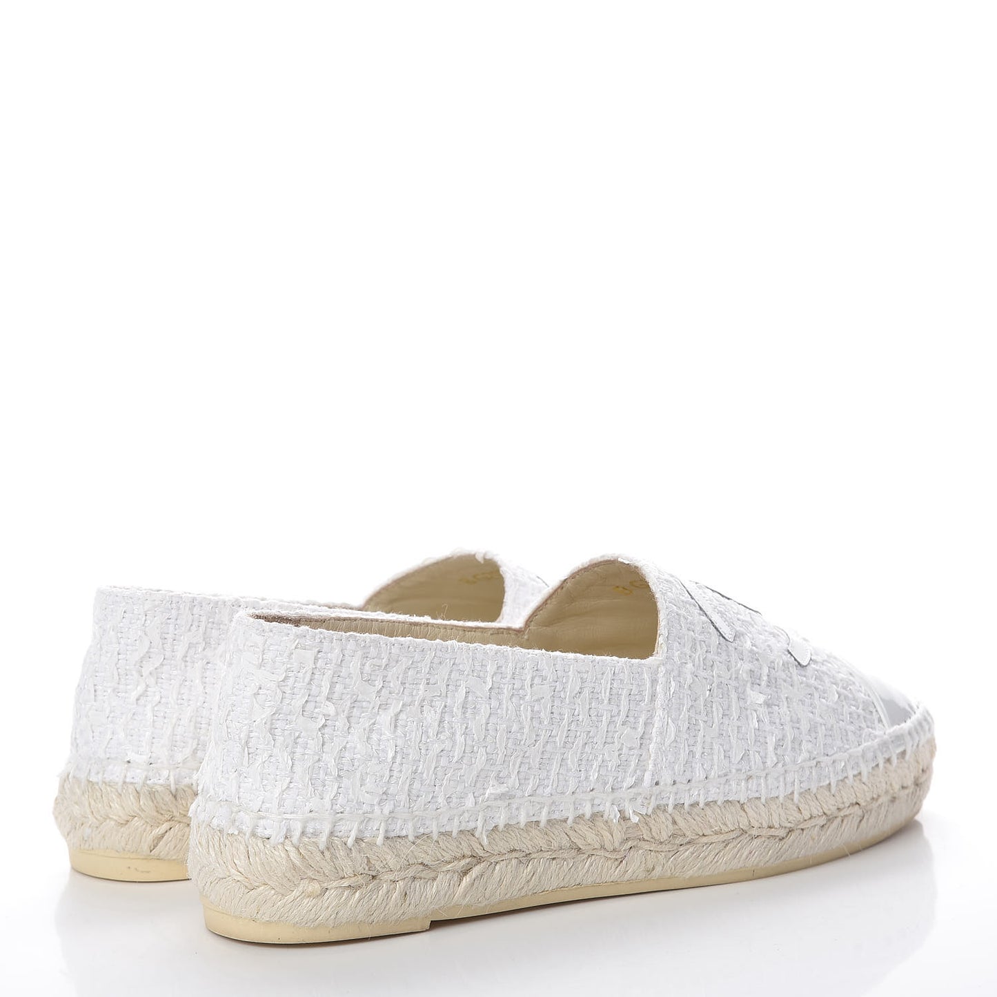 Tweed Patent CC Espadrilles 36 White