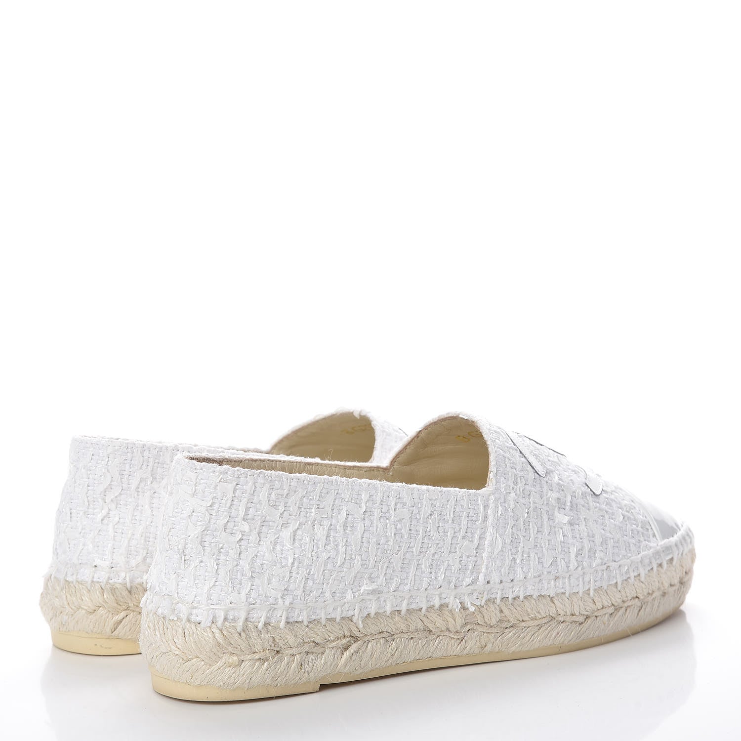 Chanel Tweed Patent CC Espadrilles 36 White 4 of 10