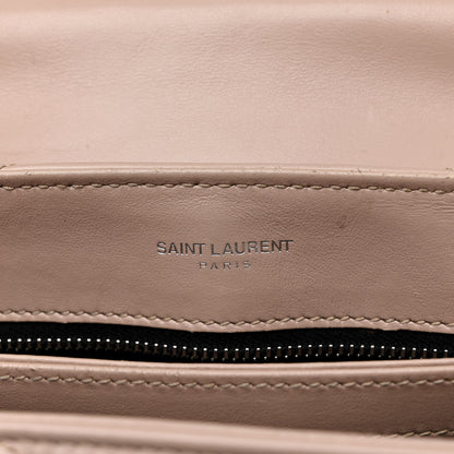 Saint Laurent Calfskin Y Quilted Monogram Toy Loulou Crossbody Bag Dark Beige 6 of 14