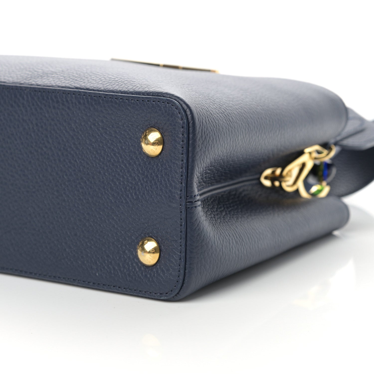 Louis Vuitton Taurillon Resin Capucines Murano MM Midnight Blue 9 of 13