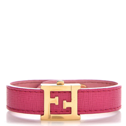 Fendi Vitello Elite FF Reversible Bracelet Magenta 1 of 6