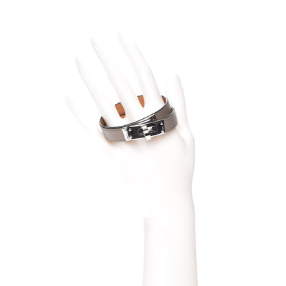 Hermes Swift Kelly Double Tour Bracelet T3 Etain 2 of 6