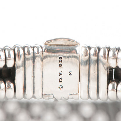 David Yurman Darkened Sterling Silver Diamond Tempo M Bracelet 4 of 5