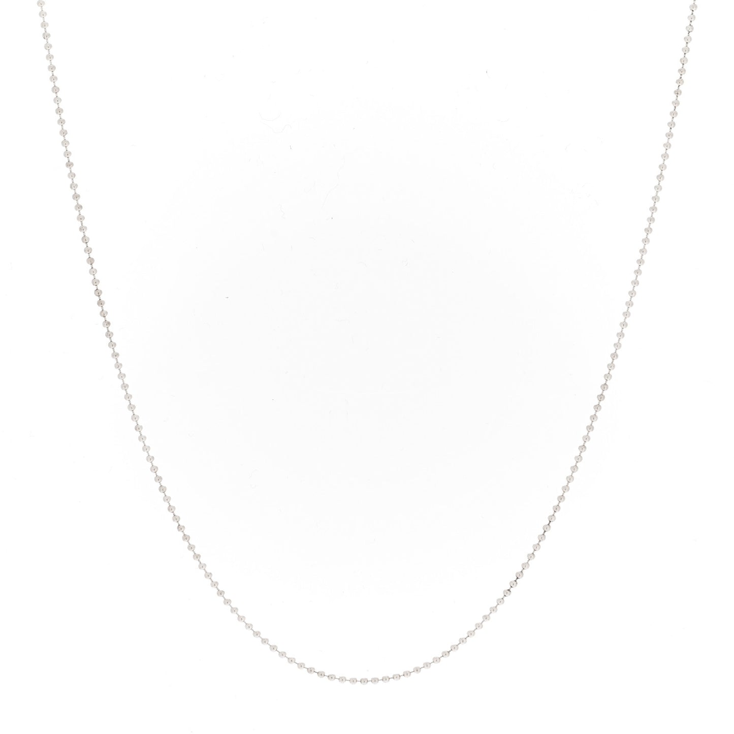 Sterling Silver 1.2mm Bead Chain Necklace 18"