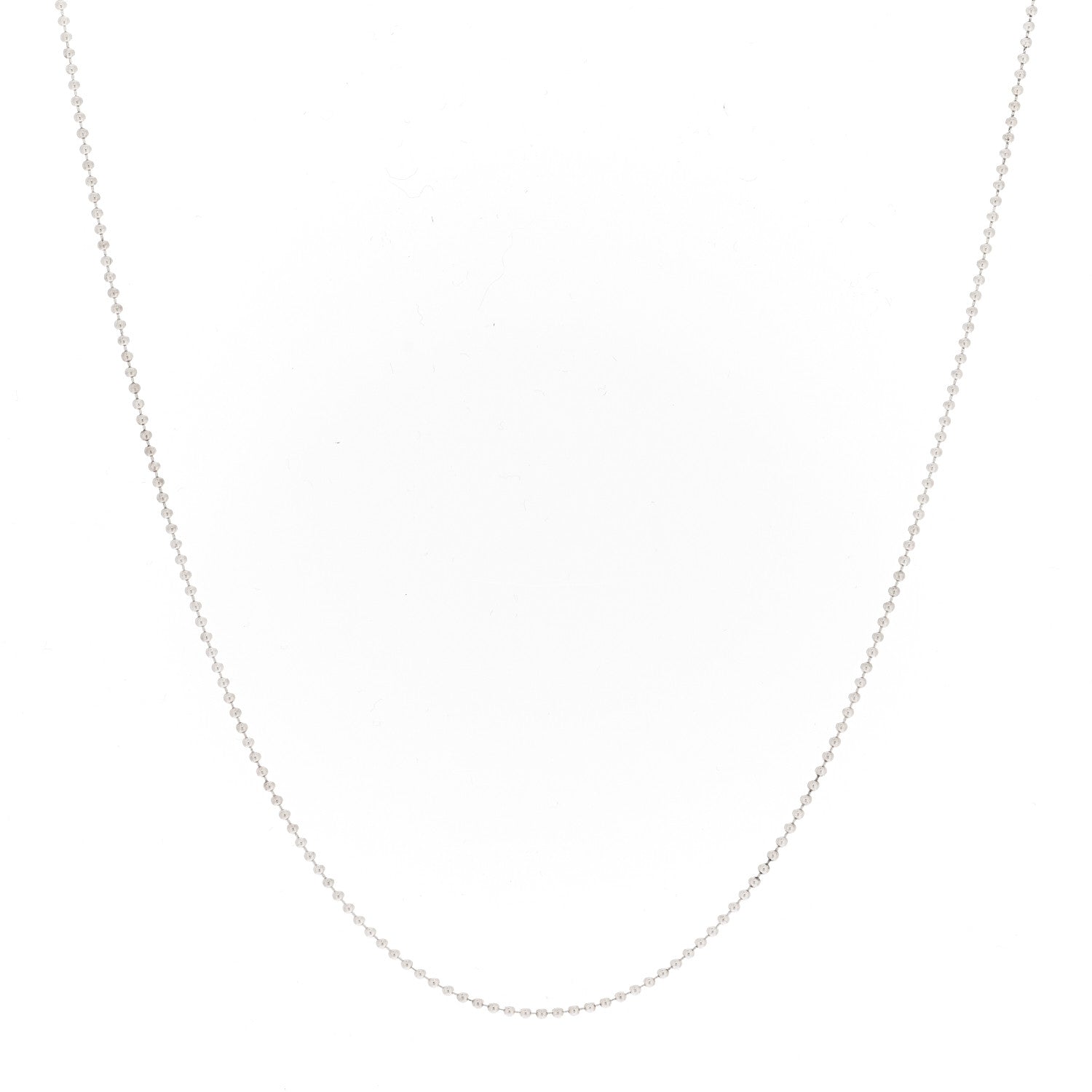 Tiffany Sterling Silver 1.2mm Bead Chain Necklace 18" 1 of 4