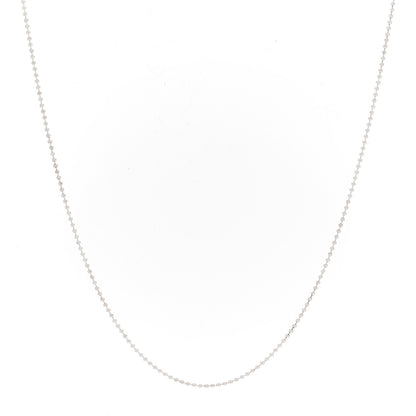 Tiffany Sterling Silver 1.2mm Bead Chain Necklace 18" 1 of 4