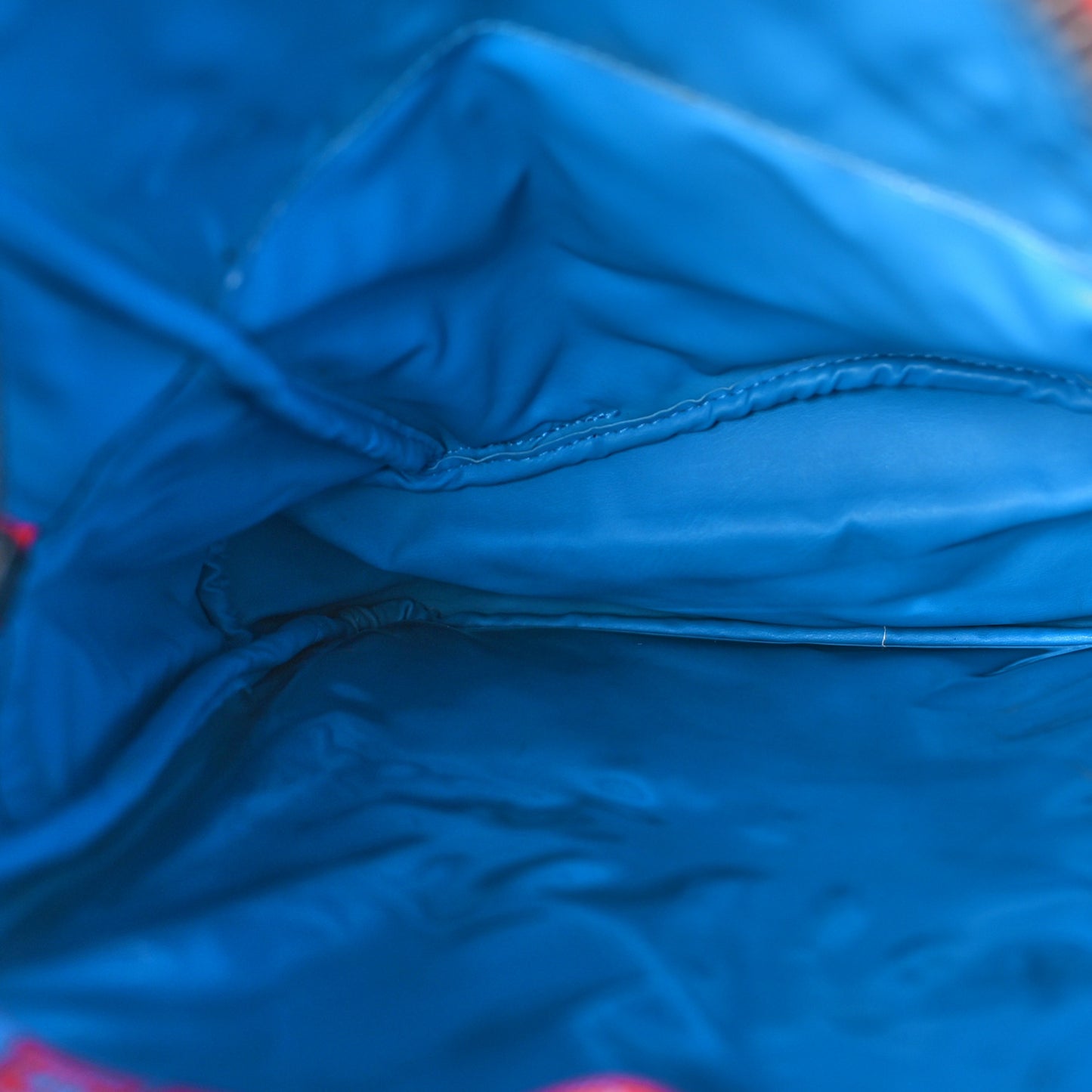 Nylon Sports Backpack Blue Orange