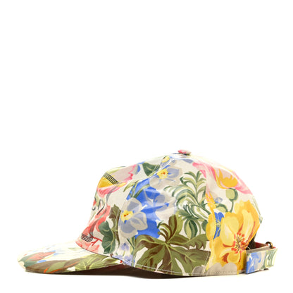 Gucci Crystal Floral Print Logo Baseball Hat L Multicolor 2 of 6