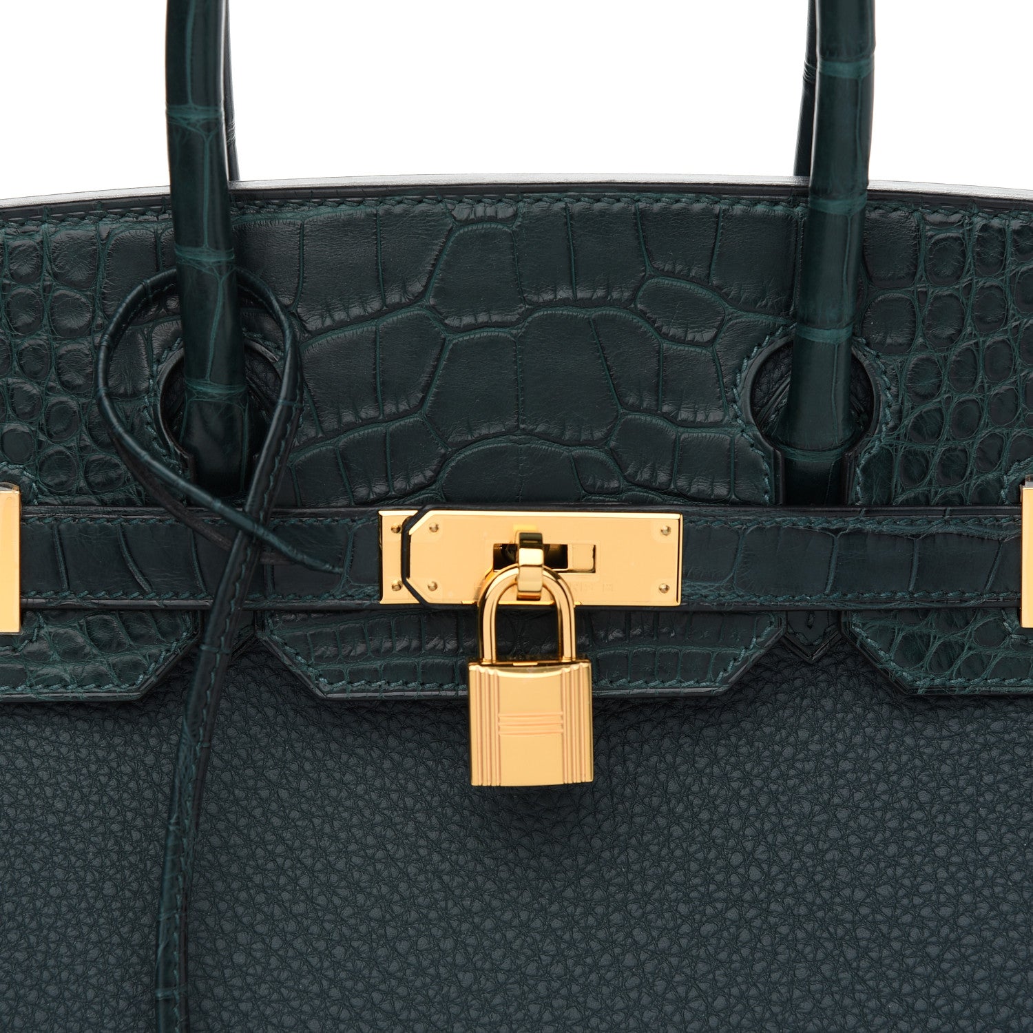 Hermes Togo Matte Alligator Birkin Touch 30 Vert Cypress 8 of 11