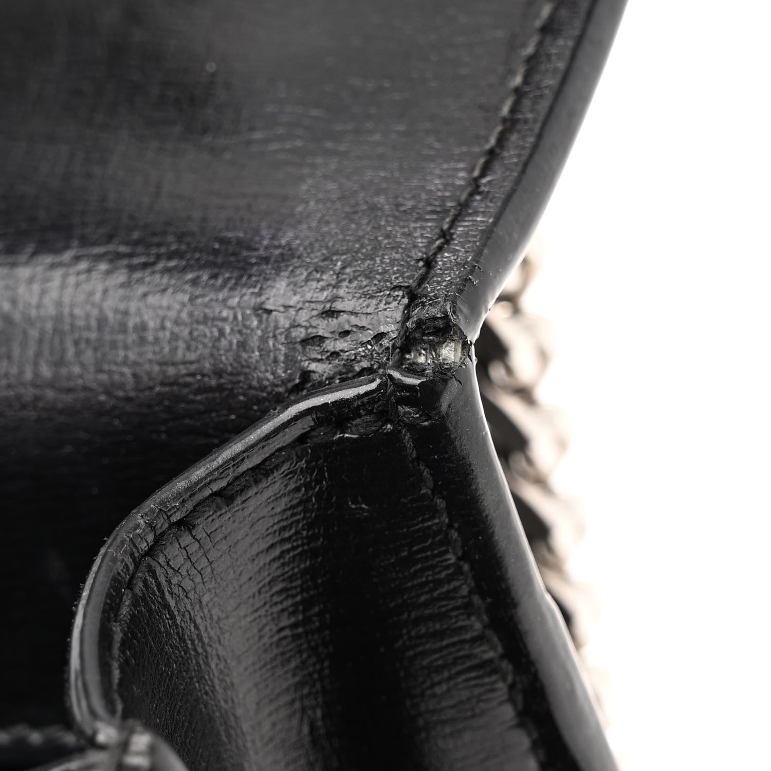 Saint Laurent Coated Bark Calfskin Medium Monogram Sunset Black 13 of 17