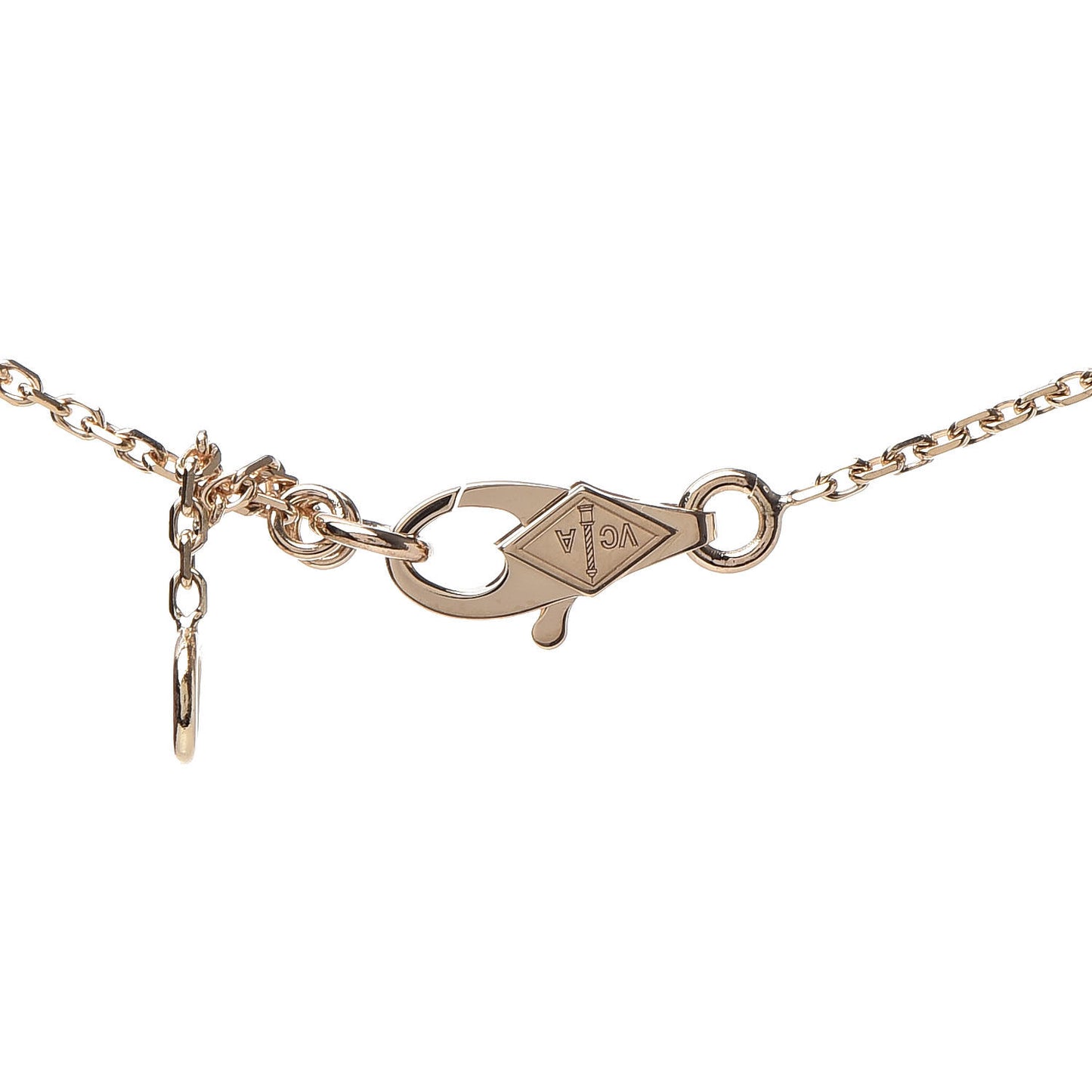 18K Yellow Gold Mother of Pearl Sweet Alhambra Pendant Necklace
