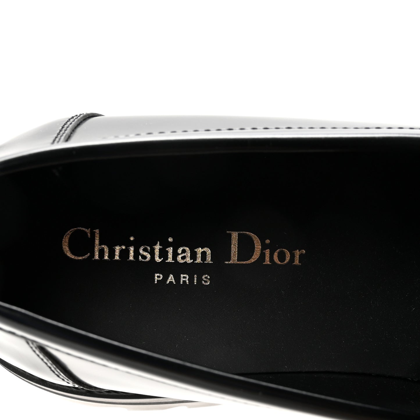 Brushed Calfskin Rubber Dior Code Cap Toe Lug Sole 35mm Loafers 40 Black