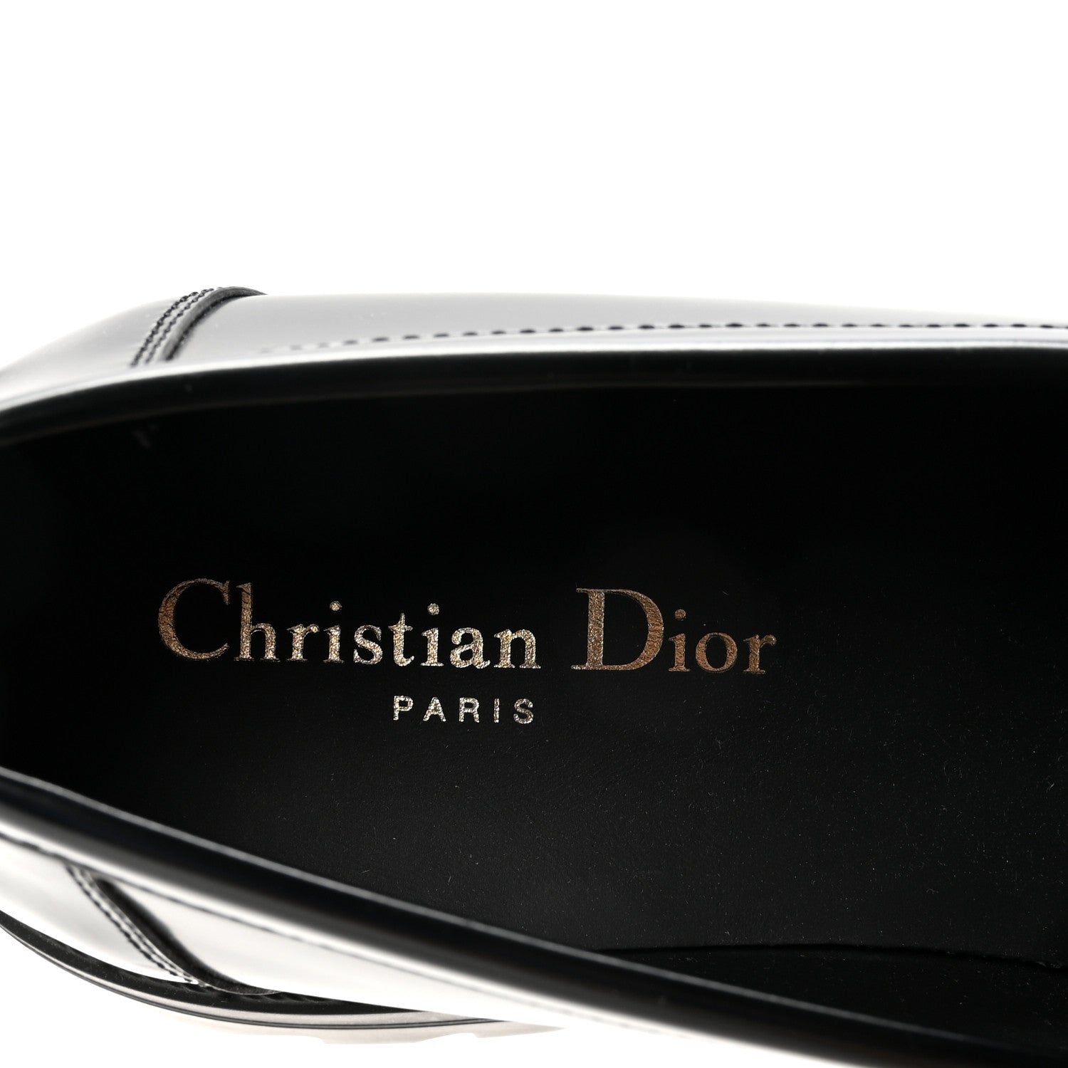 Christian Dior Brushed Calfskin Rubber Dior Code Cap Toe Lug Sole 35mm Loafers 40 Black 8 of 10