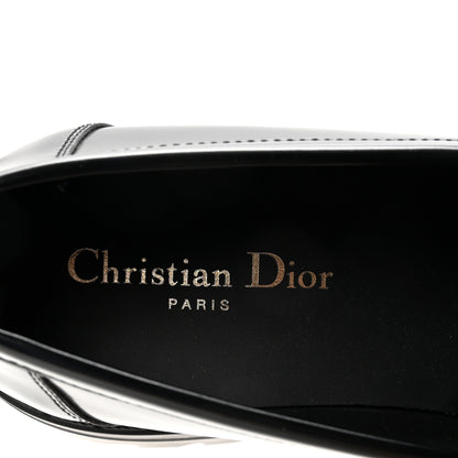 Christian Dior Brushed Calfskin Rubber Dior Code Cap Toe Lug Sole 35mm Loafers 40 Black 8 of 10