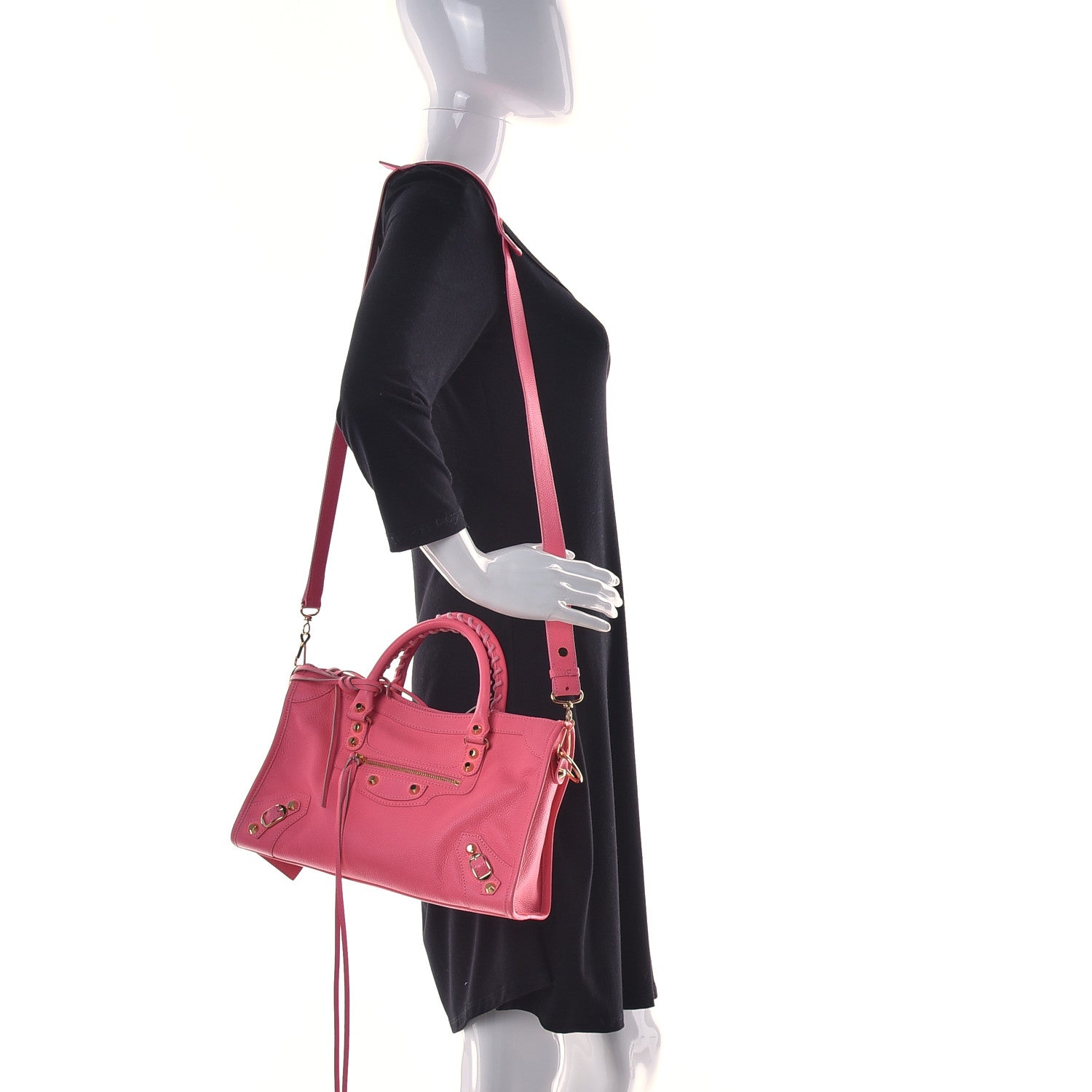 Balenciaga Veau Gravier Classic Gold Hardware S City Rose Dragee 3 of 13