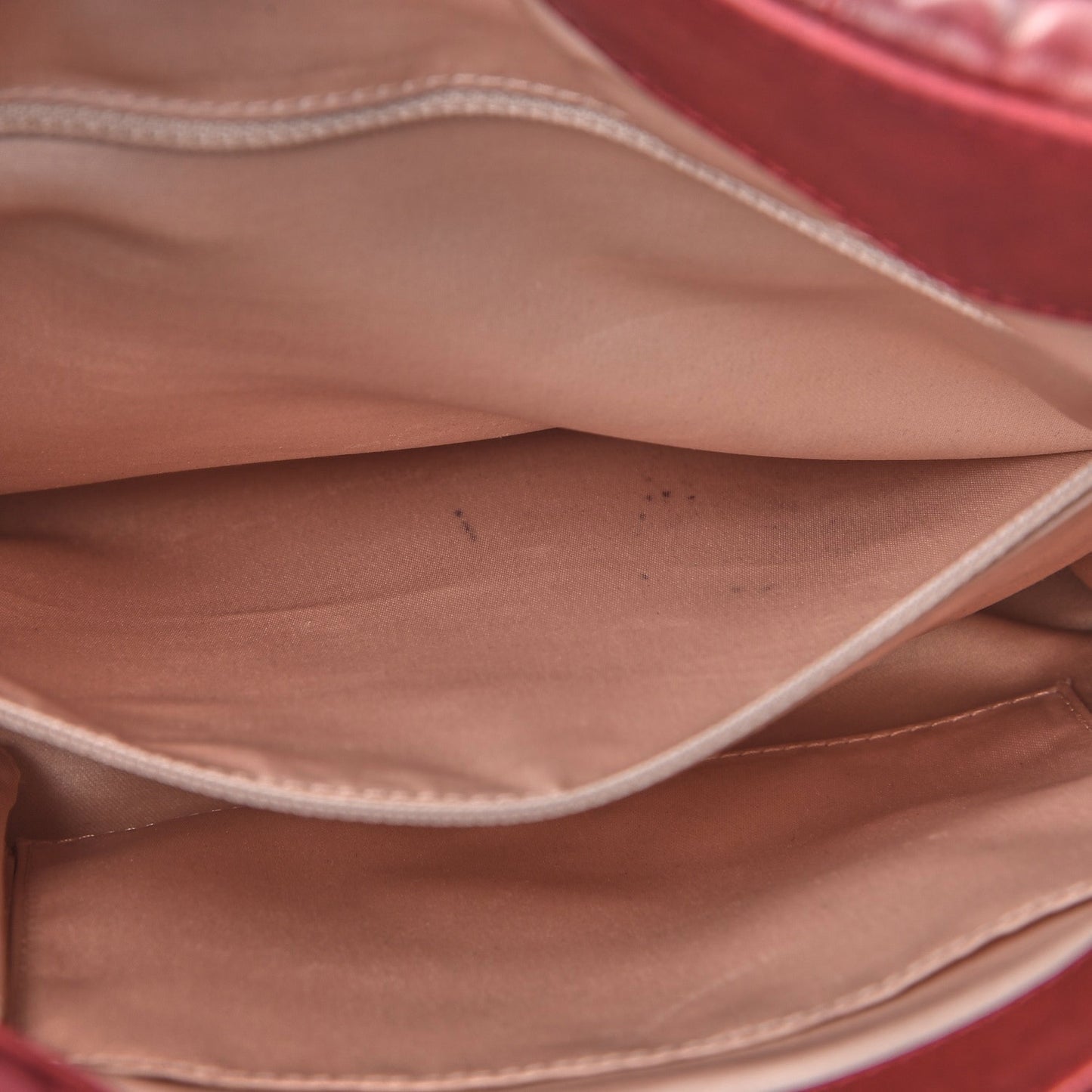 Calfskin Bubble Quilt Flap Bag Red